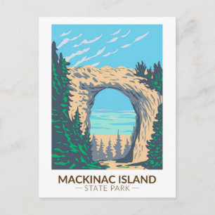 Carte Postale Parc d'état de Mackinac Island Michigan Arch Rock