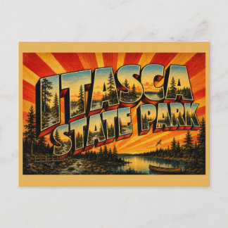 Carte Postale Parc d'État d'Itasca Minnesota Sources du Mississi