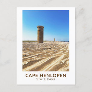 Carte Postale Parc d'état du Cap Henlopen Aquarelle Delaware