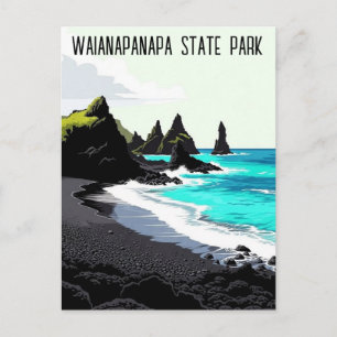 Carte Postale Parc d'État Waianapanapa Maui Hawaii Voyage