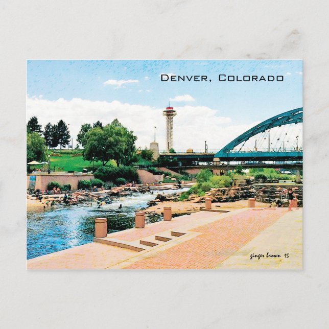 Carte Postale Parc du confluent, Cherry Creek-South Platte, Denv (Devant)