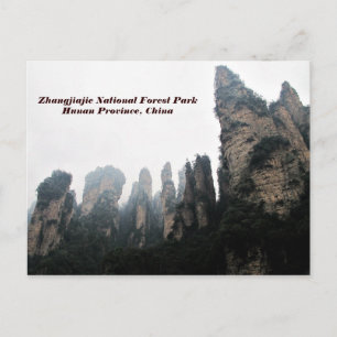 Carte Postale Parc forestier national de Zhangjiajie, Hunan Chin