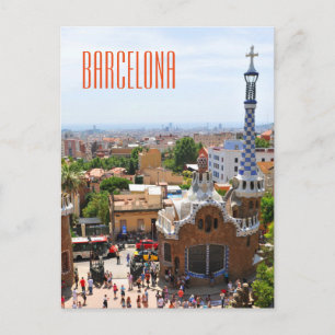Carte Postale Parc Guell à Barcelone, Espagne