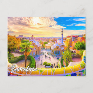 Carte Postale Parc Guell, Barcelone, Espagne