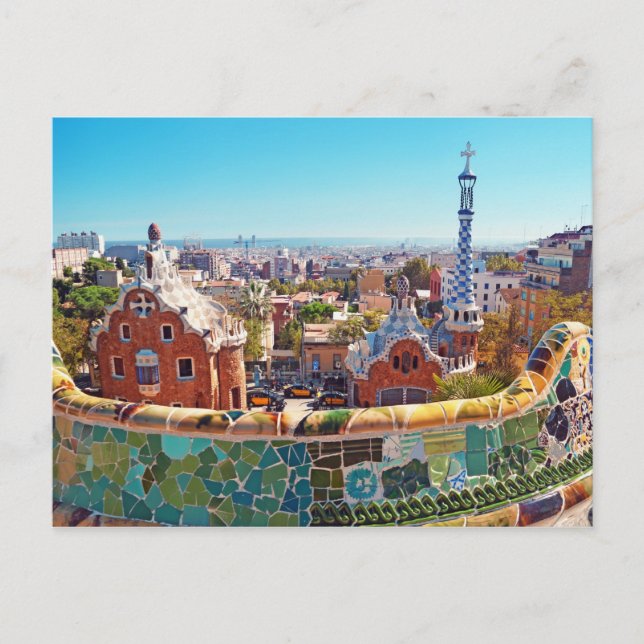Carte Postale Parc Guell, Barcelone - Espagne (Devant)