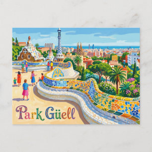 Carte Postale Parc Güell Espagne