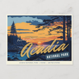 Carte Postale Parc national Acadia, Maine, États-Unis