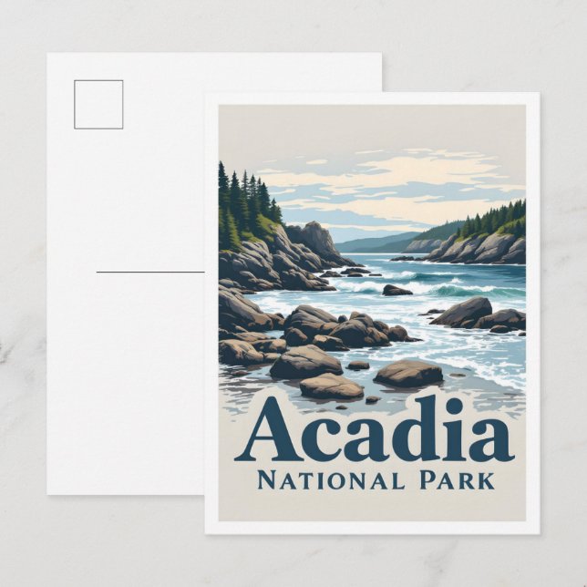 Carte Postale Parc national Acadia Maine USA Travel (Devant / Derrière)