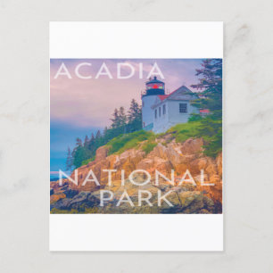 Carte Postale Parc national Acadia Phare du Maine Bass Harbour 