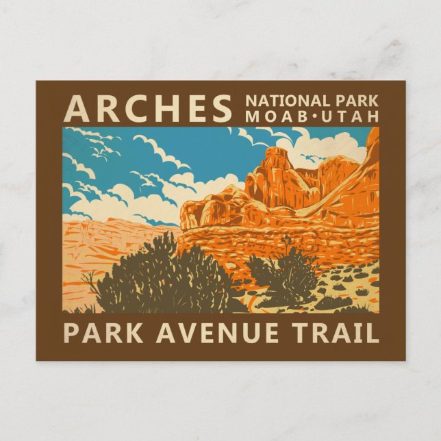 Carte Postale Parc national Arches Utah Park Avenue Trail 3 (Devant)