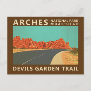 Carte Postale Parc national d'Arches Utah sentier de Devils Gard