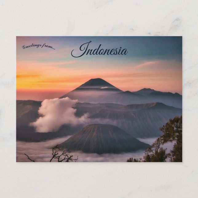 Carte Postale Parc national de Bromo Tengger Semeru Indonésie (Devant)
