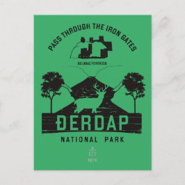 Carte Postale Parc national de Djerdap Portes de fer Design noir