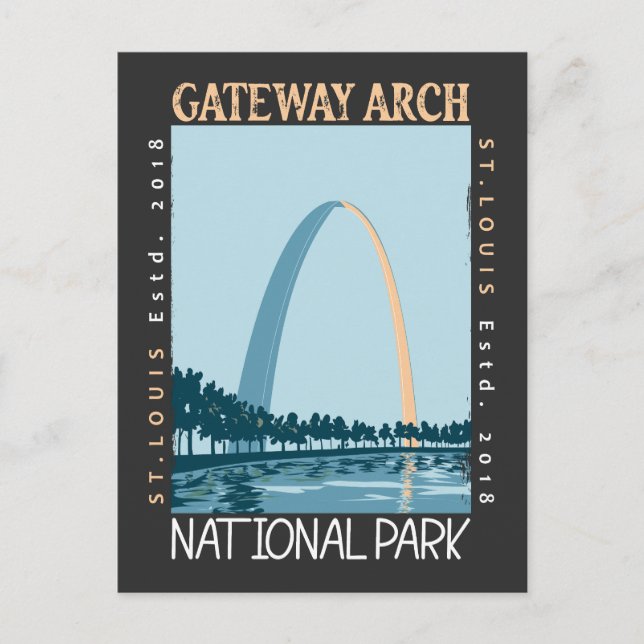 Carte Postale Parc national de Gateway Arch en difficulté (Devant)