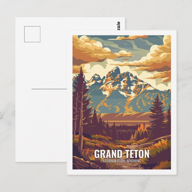 Carte Postale Parc national de Grand Teton Wyoming États-Unis  (Devant / Derrière)