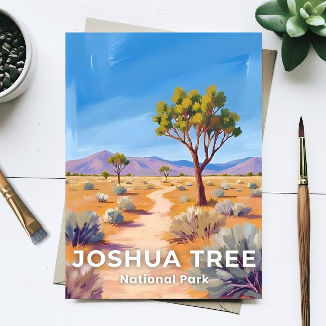 Carte Postale Parc national de Joshua Tree Californie Aquarelle (Créateur téléchargé)