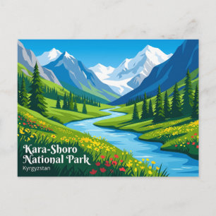 Carte Postale Parc national de Kara-Shoro Kirghizistan