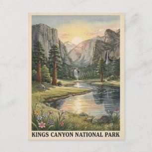 Carte Postale Parc national de Kings Canyon Sierra Nevada