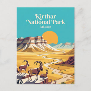 Carte Postale Parc national de Kirthar Pakistan