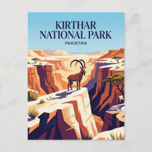 Carte Postale Parc national de Kirthar Pakistan