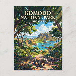 Carte Postale Parc national de Komodo, Labuan Bajo Indonésie