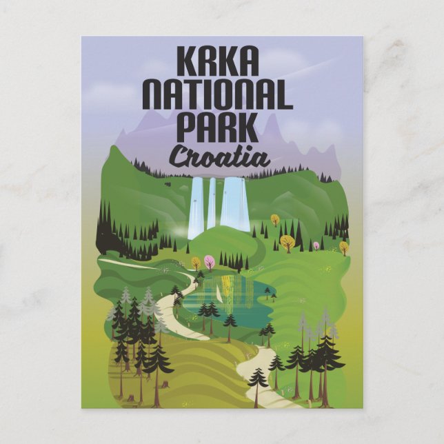 Carte Postale Parc national de Krka Croatie (Devant)