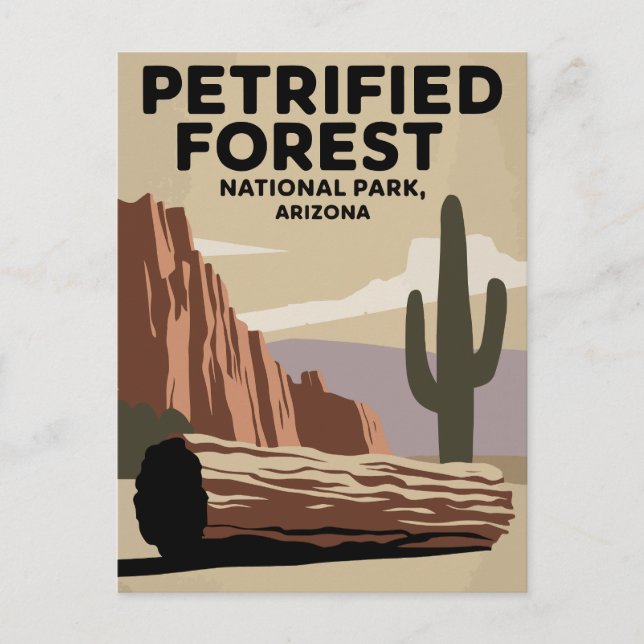 Carte Postale Parc National de la Forêt Petrifiée Arizona (Devant)