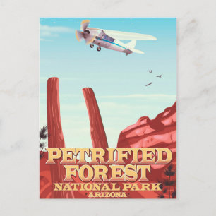 Carte Postale Parc national de la forêt pétrifiée, Arizona.