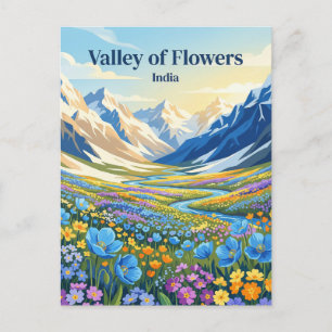 Carte Postale Parc national de la Vallée des Fleurs Inde