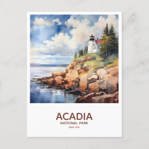 Carte Postale Parc national de l'Acadie - Phare de Park Bass Har