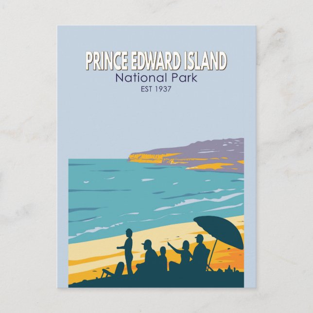 Carte Postale Parc national de l'Île-du-Prince-Édouard Plage Vin (Devant)
