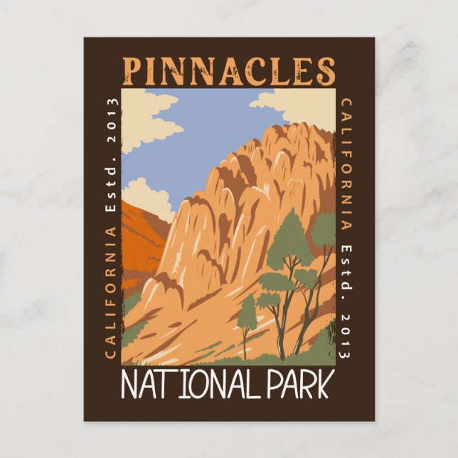 Carte Postale Parc national de Pinnacles Californie en détresse (Devant)