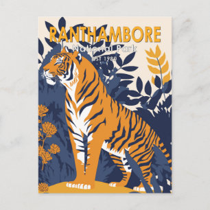 Carte Postale Parc national de Ranthambore Inde Vintage