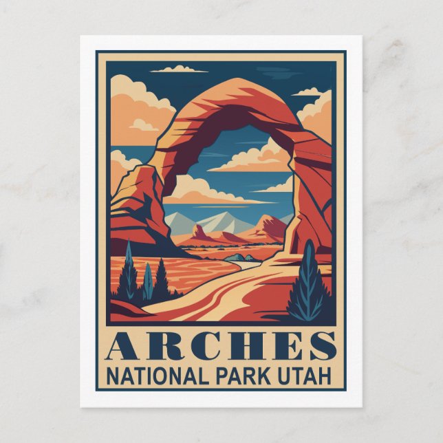 Carte Postale Parc national de Retro Arches (Devant)
