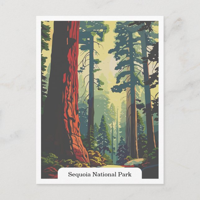 Carte Postale Parc national de Sequoia, Californie États-Unis (Devant)