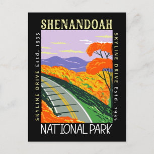 Carte Postale Parc national de Shenandoah Skyline Drive en détre
