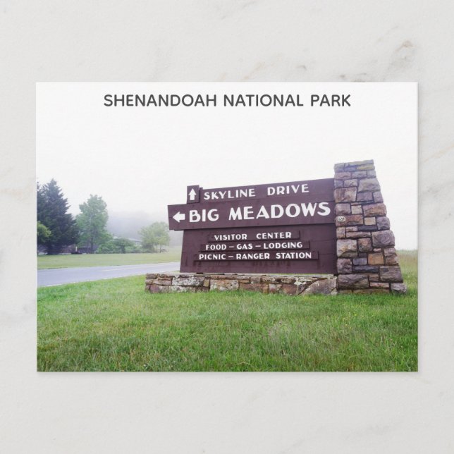 Carte Postale Parc national de Shenandoah Skyline Drive Virginie (Devant)
