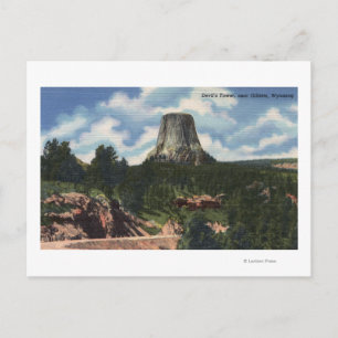 Carte Postale Parc national de Teton, WY - Tour du Diable près d