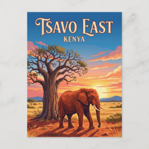Carte Postale Parc national de Tsavo Est Kenya