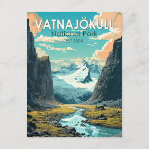 Carte Postale Parc national de Vatnajökull Islande Voyage Vintag