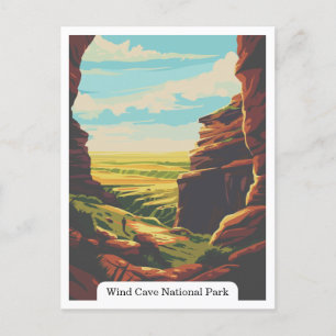 Carte Postale Parc national de Wind Cave, Dakota du Sud USA