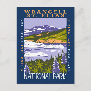 Carte Postale Parc national de Wrangell St Elias Vintage en détr
