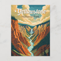 Parc national de Yellowstone Grand Canyon Art Rétr