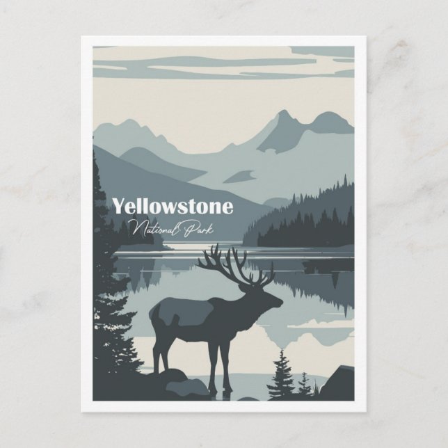 Carte Postale Parc national de Yellowstone Oeuvres d'art Lieu de (Devant)