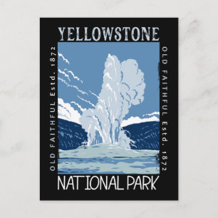 Carte Postale Parc national de Yellowstone Vieux fidèles en détr
