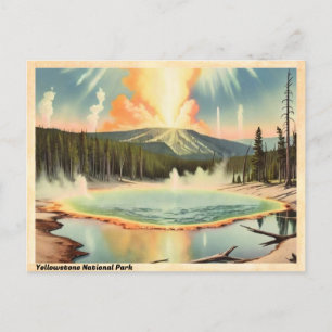 Carte Postale Parc national de Yellowstone Vintage