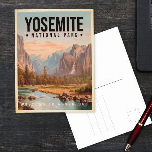 Carte Postale Parc national de Yosemite Californie Vintage année