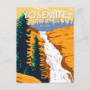 Carte Postale Parc national de Yosemite Chutes Chilnualna Califo