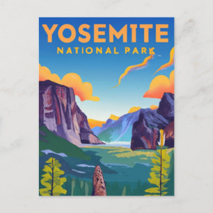 Carte Postale Parc national de Yosemite Vintage