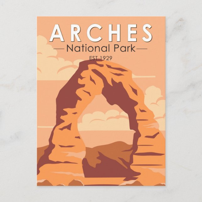 Carte Postale Parc national des Arches Utah Arche délicate Art R (Devant)